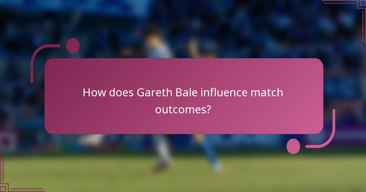 ¿Cómo influye Gareth Bale en los resultados de los partidos?