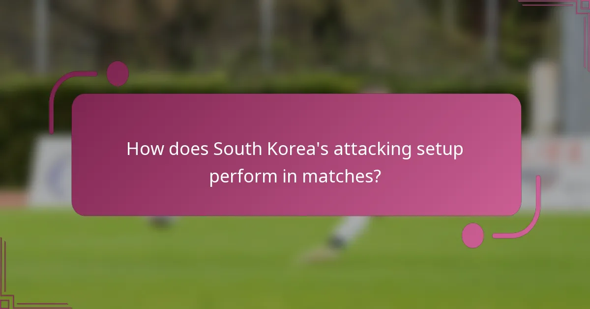 ¿Cómo se desempeña el esquema ofensivo de Corea del Sur en los partidos?