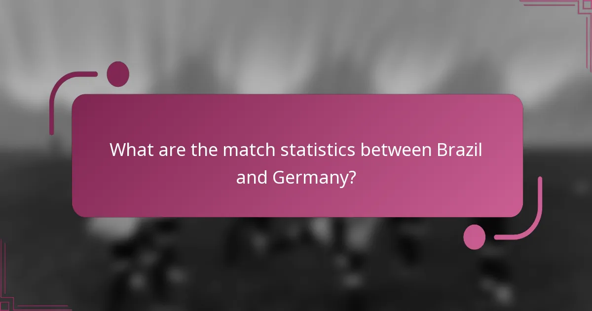 ¿Cuáles son las estadísticas de los partidos entre Brasil y Alemania?