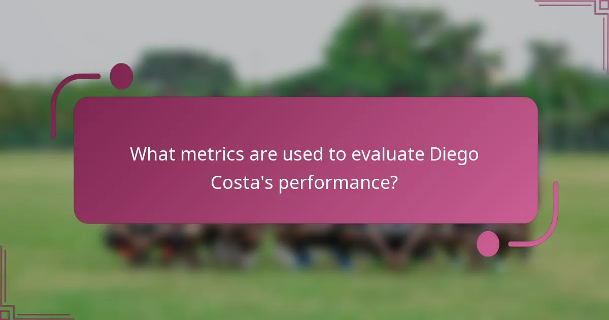 ¿Qué métricas se utilizan para evaluar el rendimiento de Diego Costa?